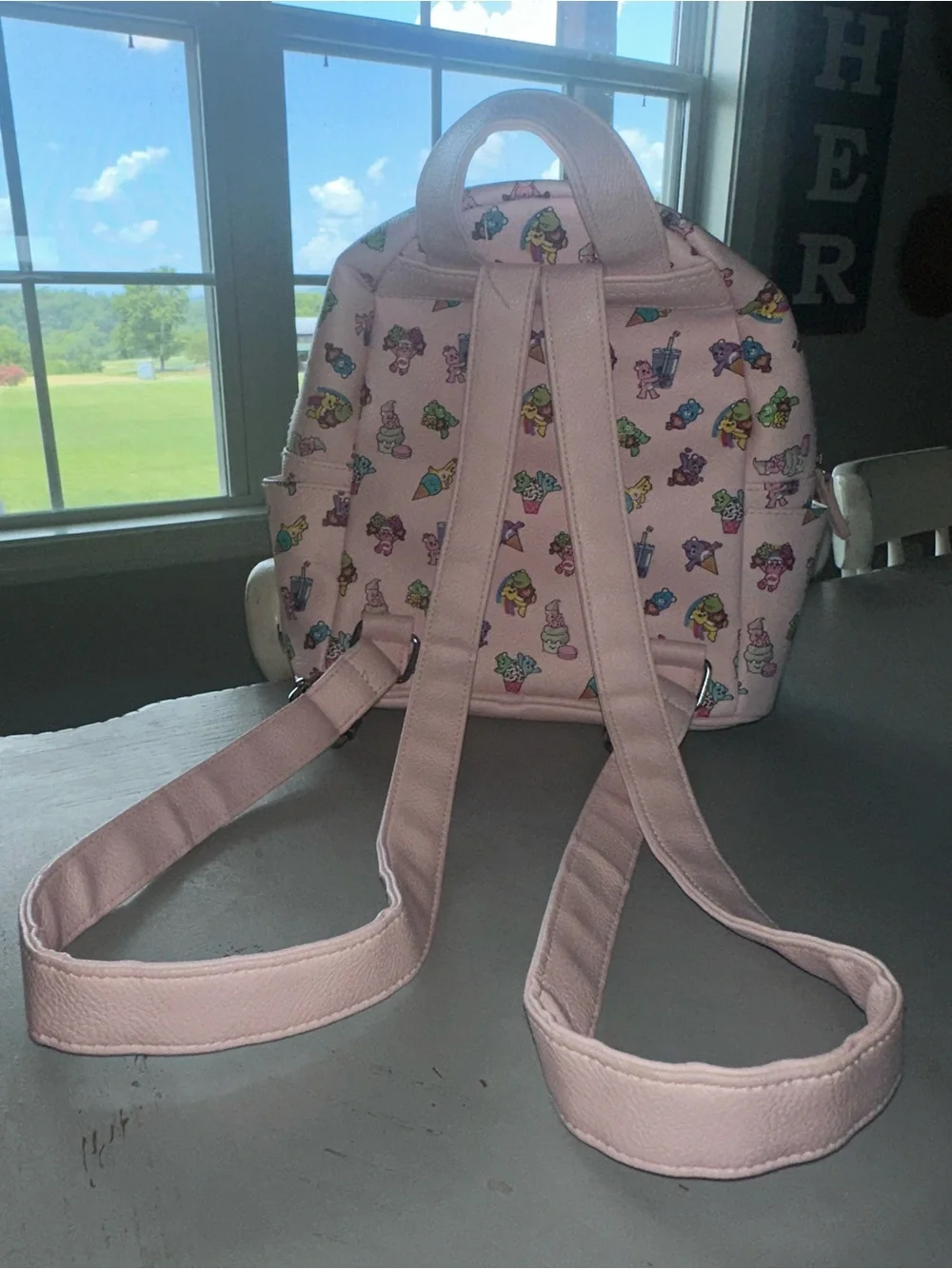 Care Bears Pink Mini Character Print Backpack